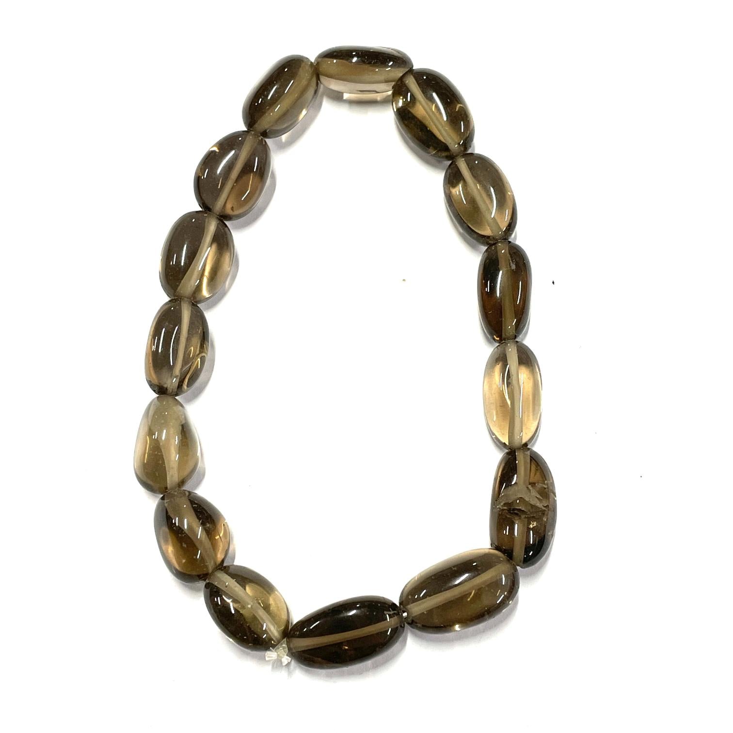 Smokey Quartz Nugget Beaded Bracelet Smokey Quartz Nugget Beaded Bracelet